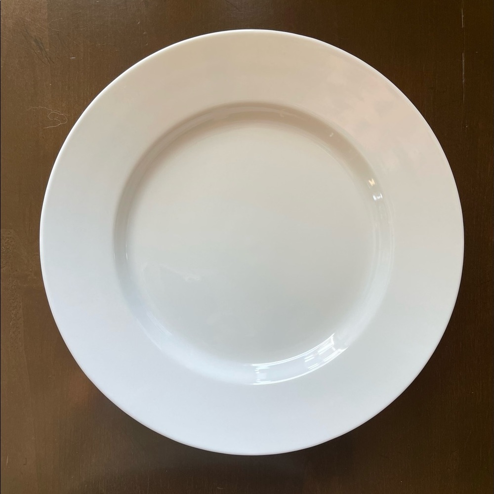 Pottery Barn Great White Glazed Porcelain plates/chargers (x2)